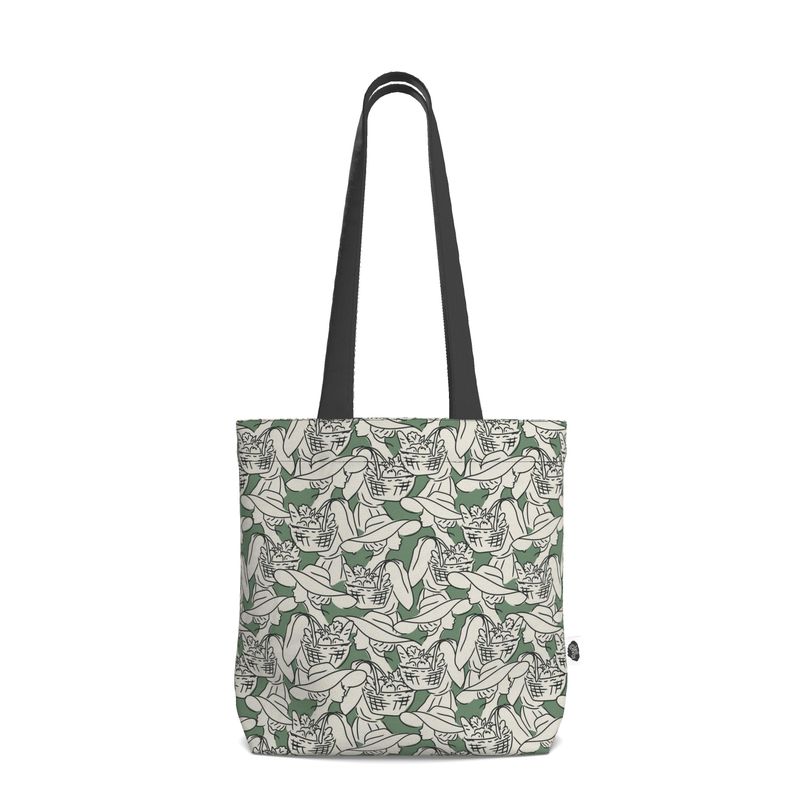 Modern Illustrated Female Shopper - Reusable Artist Designed Tote Bag