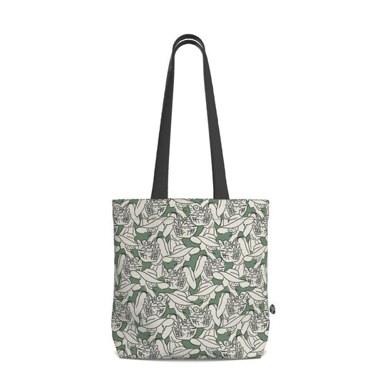 Modern Illustrated Female Shopper - Reusable Artist Designed Tote Bag