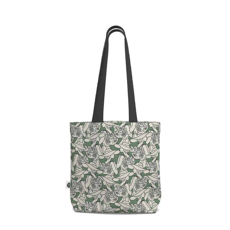 Modern Illustrated Female Shopper - Reusable Artist Designed Tote Bag