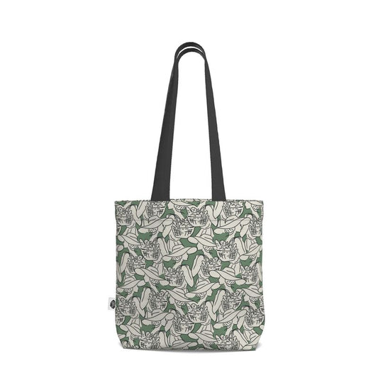 Modern Illustrated Female Shopper - Reusable Artist Designed Tote Bag